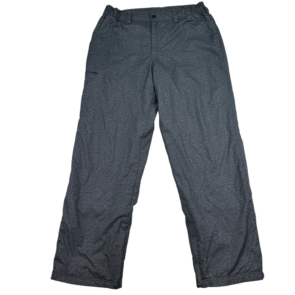 ZEROXPOSUR Men's L Gray Heathered Fleece Lined Ski Snow Pants Winter Insulated